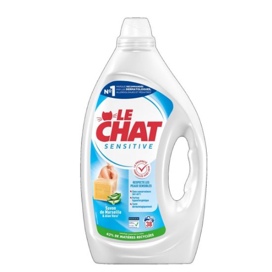 Lessive liquide Le Chat sensitive Marseille 38 lavages 1,71 L