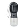 Gourde de voyage 2 en 1 pour chien eau 280 ml et croquettes 100 g – Livoo PET103 – gris et noir