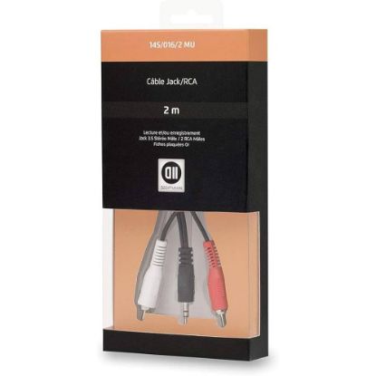 Câble audio jack 3,5 mm vers 2 RCA 2 m D2 Diffusion