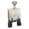 Chariot de transport pliable 89 L charge 120 kg – Livoo SEP137C – crème
