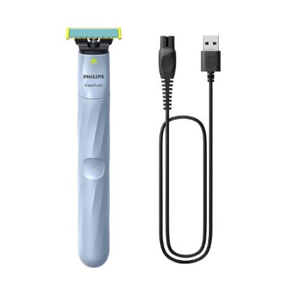 Rasoir OneBlade First Shave rechargeable USB étanche 30 min bleu ciel - Philips QP1324/20