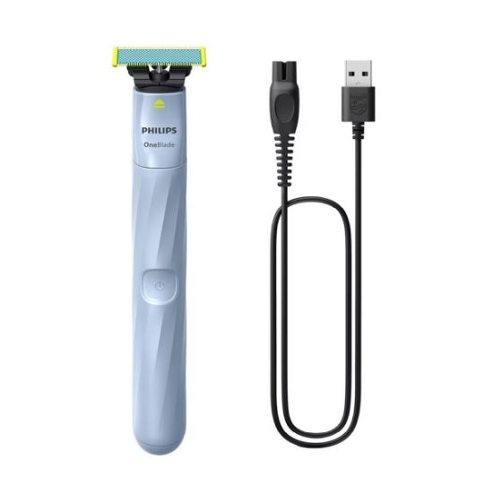 Rasoir OneBlade First Shave rechargeable USB étanche 30 min bleu ciel - Philips QP1324/20