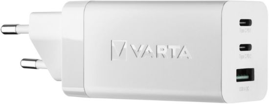 Chargeur secteur GaN 65 W 2 USB-C PD + 1 USB-A QC High Speed Charger - Varta 57956