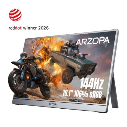 Écran portable Arzopa Z1FC 16,1" Full HD 144 Hz – HDMI / USB-C – étui inclus – Gris