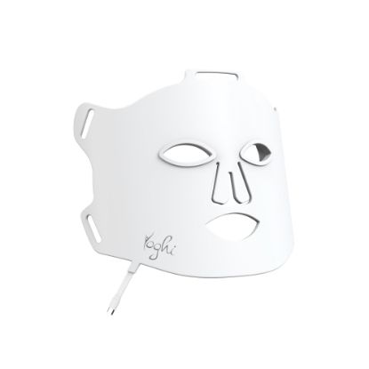 Masque LED visage 4 lumières sans fil avec télécommande – Yoghi Lune de Soie – blanc