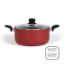 Faitout 24 cm aluminium antiadhésif avec couvercle verre induction – Livoo Premier Chef MEP150R – rouge