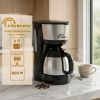 Cafetière filtre isotherme 900 W, 8 tasses, verseuse inox – Little Balance Easy Thermo – noir et inox