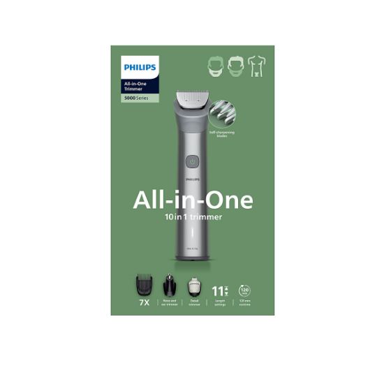 Tondeuse multistyle 10-en-1 visage cheveux corps 120 min BeardSense - Philips MG5921/15 Série 5000