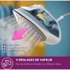 Fer à repasser vapeur 2 000 W 25 g/min semelle antiadhésive bleu clair - Philips DST2010/20 Série 2000