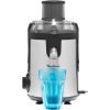 Centrifugeuse 400 W goulotte 60 mm – Moulinex Frutelia+ Métal – noir et inox