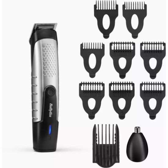 Tondeuse barbe Babyliss Lithium Power T812E – 14 hauteurs de 0,5 à 10 mm, tondeuse nez incluse