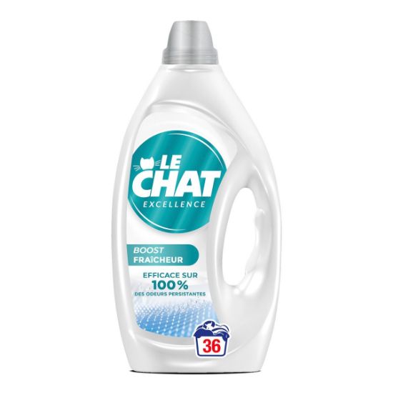 Lessive liquide Le Chat excellence boost fraîcheur 36 lavages 1,62 L