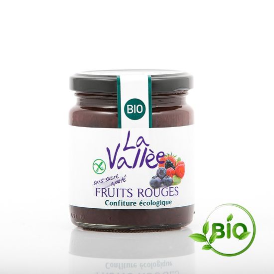 Picture of Confiture Bio Fruits Rouges sucre La Vallée 330g