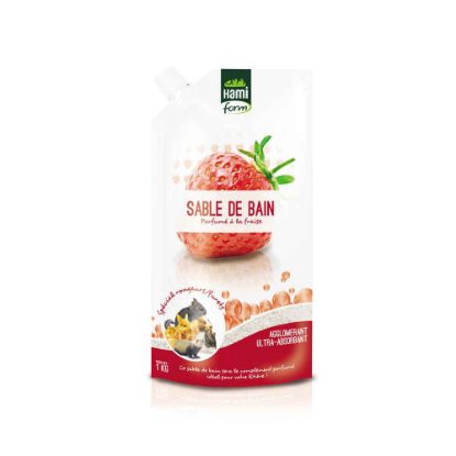 Image de Sable de bain pour rongeurs fraise 1kg