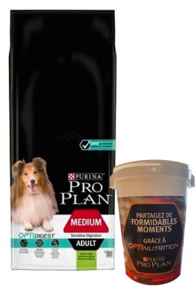 Image de Croquettes chien Purina Pro Plan Dog (Medium Adult) 14kg + 1 fût offert
