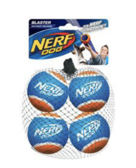 Image de NERF DOG Lot 4 Balles Blaster Distance Balls