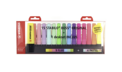 Picture of Stabilo Boss Original Edition Limitée avec Deskset - Coffret 15 couleurs