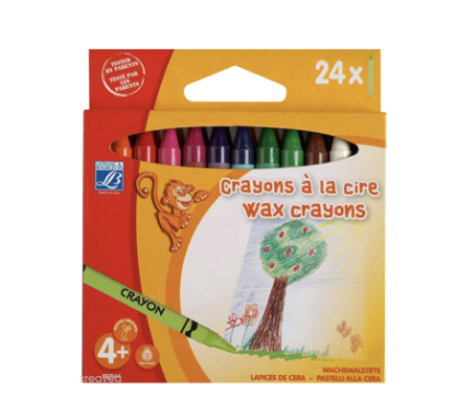 Image de Crayons à la Cire LEFRANC&BOURGEOIS 8mm - Etui 24 couleurs