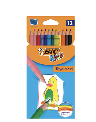 Image de Crayon Couleur BIC Kids 2,5mm - Etui 12 couleurs