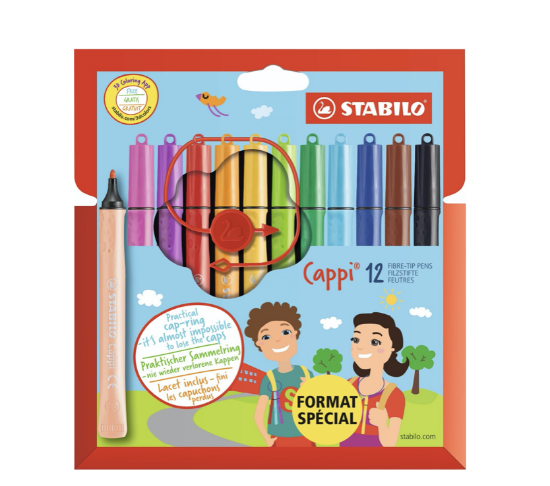 Image de Feutre de Coloriage STABILO Cappi - Etui 12 couleurs