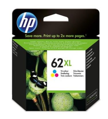 Cartouche HP 62XL Tricolore - 11,5 ml - 415 pages - (MC 60)