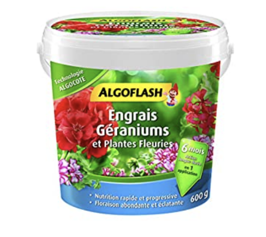 Image de Engrais Algocote Géraniums & Plantes Fleuries 600 G- Algoflash