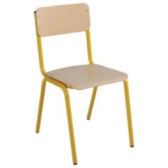Chaise scolaire empilable jaune