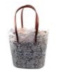 Image de Sac dentelle Croisette polyester blanc floral 32 cm