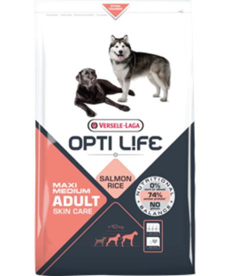 Image de OptiLife Adult Skin Care Med. & Maxi Saumon 12.5 Kg