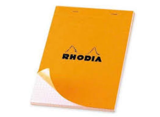 Picture of Bloc Note RHODIA A4 80 feuilles Gros Carreaux