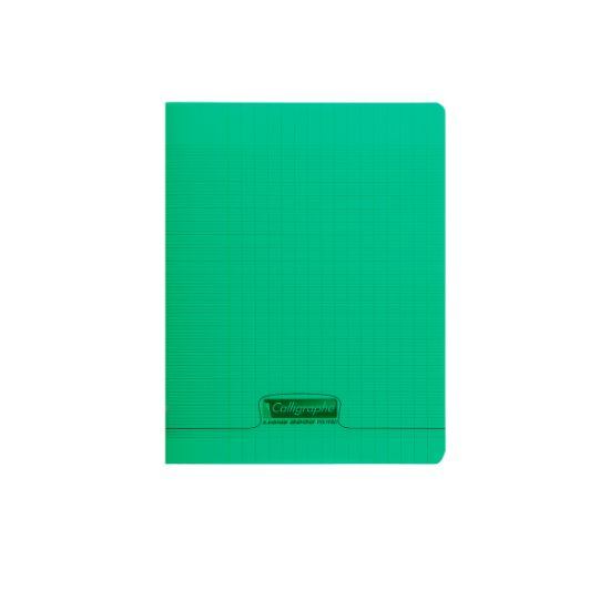 Image de Cahier piqure - Couverture Polypro 3/10ème - 17 x 22 - 90 g - Seyes- 48 pages - Vert