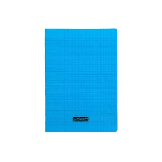 Picture of Cahier piqure - Couv Polypro 3/10ème - 21 x 29,7 - 90 g - Seyes Grands Carreaux - 48 pages - Bleu