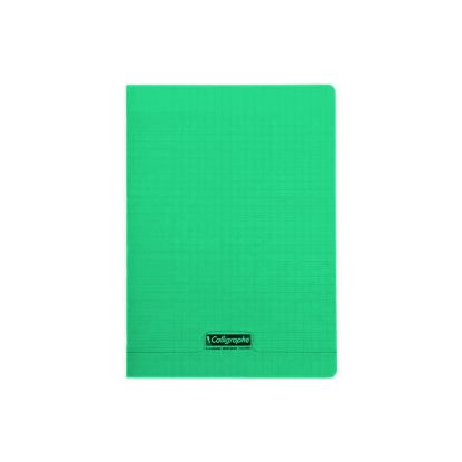 Picture of Cahier piqure - Couv Polypro 3/10ème - 21 x 29,7 - 90 g - Seyes Grands Carreaux - 48 pages - Vert