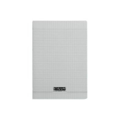 Picture of Cahier piqure - Couv Polypro 3/10ème - 21 x 29,7 - 90 g - Seyes Grands Carreaux - 48 pages - Gris