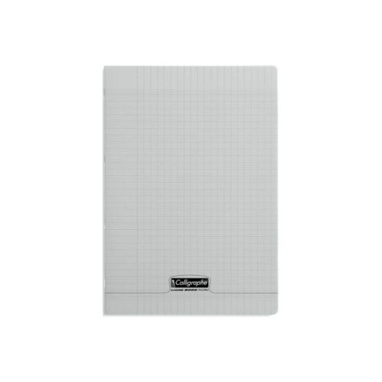 Image de Cahier piqure - Couv Polypro 3/10ème - 21 x 29,7 - 90 g - Seyes Grands Carreaux - 48 pages - Gris