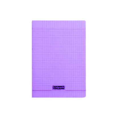 Image de Cahier piqure - Couv Polypro 3/10ème - 21 x 29,7 - 90 g - Seyes Grands Carreaux - 48 pages - Violet