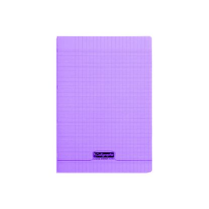 Picture of Cahier piqure - Couv Polypro 3/10ème - 21 x 29,7 - 90 g - Seyes Grands Carreaux - 48 pages - Violet