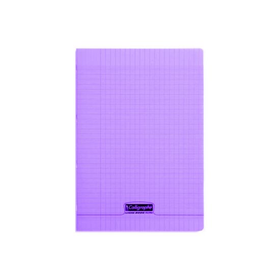 Picture of Cahier piqure - Couv Polypro 3/10ème - 21 x 29,7 - 90 g - Seyes Grands Carreaux - 48 pages - Violet