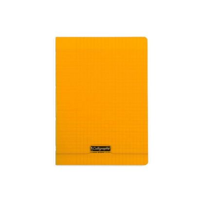 Image de Cahier piqure - Couv Polypro 3/10ème - 21 x 29,7 - 90 g - Seyes Grands Carreaux - 48 pages - Orange