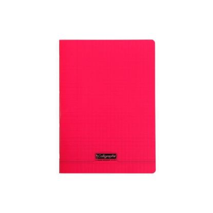 Image de Cahier piqure - Couv Polypro 3/10ème - 21 x 29,7 - 90 g - Seyes Grands Carreaux - 96 pages - Rouge