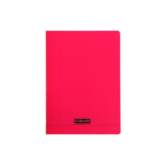 Picture of Cahier piqure - Couv Polypro 3/10ème - 21 x 29,7 - 90 g - Seyes Grands Carreaux - 96 pages - Rouge