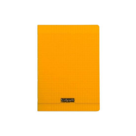 Image de Cahier piqure - Couv Polypro 3/10ème - 21 x 29,7 - 90 g - Seyes Grands Carreaux - 96 pages - Orange