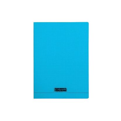 Image de Cahier piqure - Couv Polypro 3/10ème - 21 x 29,7 - 90 g - Q.5x5 - 96 pages - Bleu