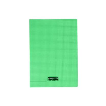 Image de Cahier piqure - Couv Polypro 3/10ème - 21 x 29,7 - 90 g - Q.5x5 - 96 pages - Vert