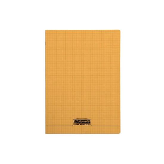 Image de Cahier piqure - Couv Polypro 3/10ème - 21 x 29,7 - 90 g - Q.5x5 - 96 pages - Orange