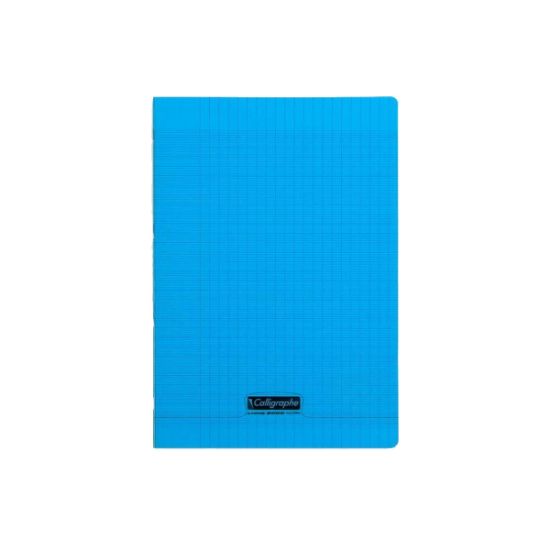 Picture of Cahier piqure - Couv Polypro 3/10 ème - 21 x 29,7 - 90 g -Seyes Grands Carreaux- 140 pages - Bleu