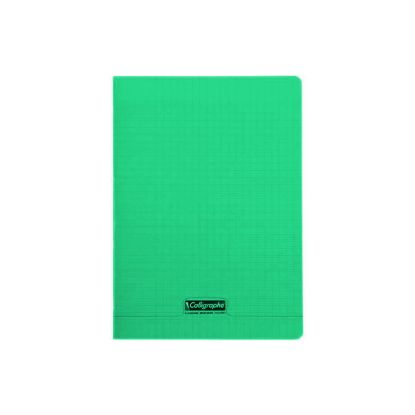 Image de Cahier piqure - Couv Polypro 3/10 ème - 21 x 29,7 - 90 g -Seyes Grands Carreaux- 140 pages - Vert