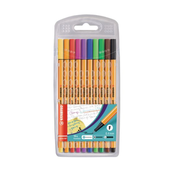 Picture of Etui chevalet de 10 stylos-feutres STABILO point 88 - coloris standard