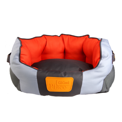 GIGWI Place Coussin pour chien ROUGE ORANGÉ-GRIS