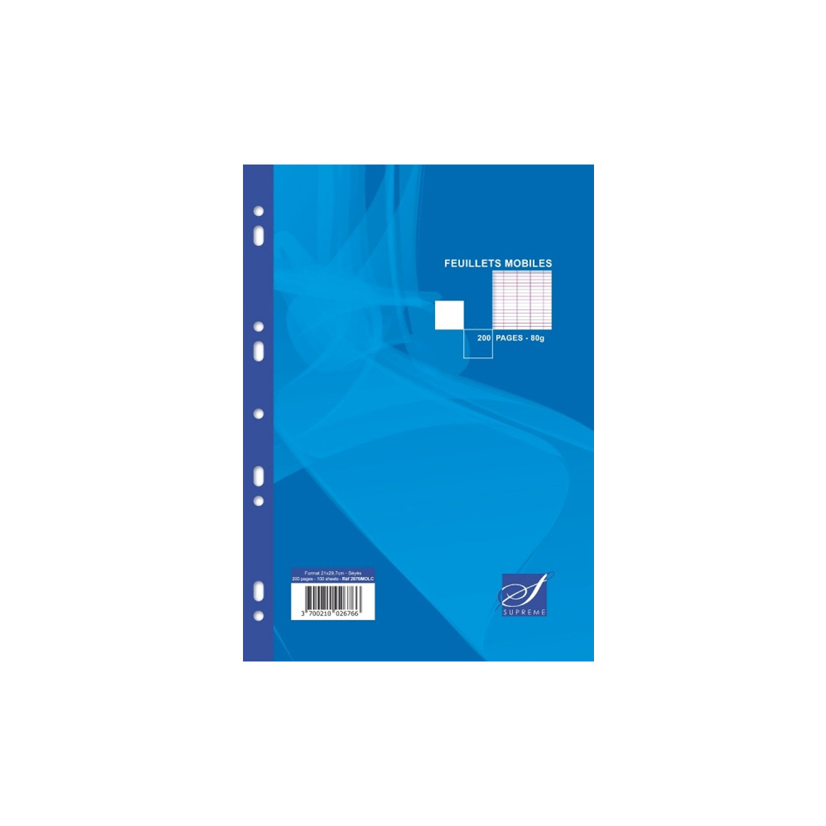 Feuillets mobiles A4 Grands Carreaux